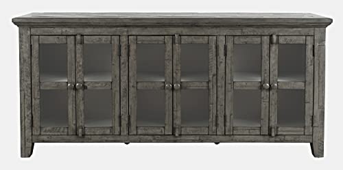 Jofran Rustic Shores Distressed Acacia Sideboard Cabinet Credenza, Six Door, Stone #TOP1