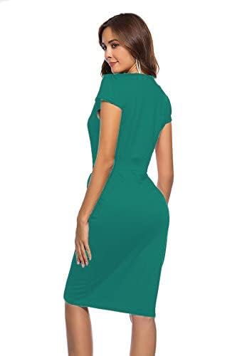 Image of CEASIKERY Women's Business Retro Cocktail Pencil Wear to Work Office Casual Dress