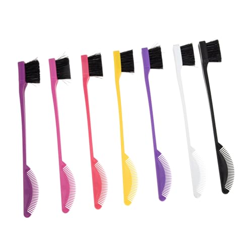 IWOWHERO Professional Brush Set 7pcs Hair Brush for Lash Brow Grooming Easy to Use
