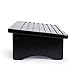 CONSDAN Foot Rest, Ergonomic Footrest for Under Desk at Work, Nursing Foot Stool, Natural Solid Wood Non-Slip Slanted Top Foot Stool for Office/Standing Desk (Black Color)
