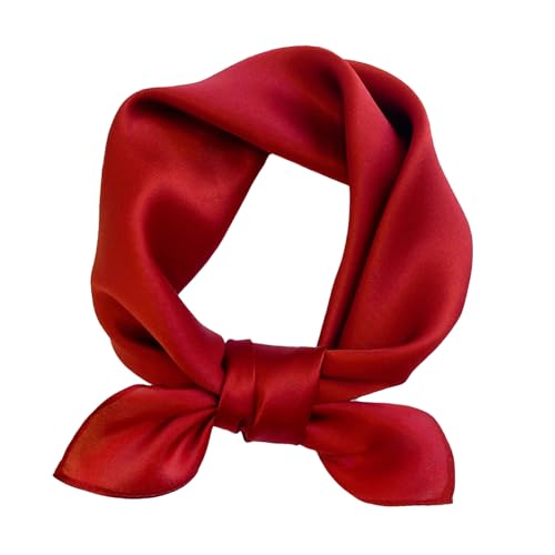 100% Mulberry Silk Scarf 21x21 Inch Lightweight Square Headscarf Small Neck Scarf Silk Scarves for Women Men