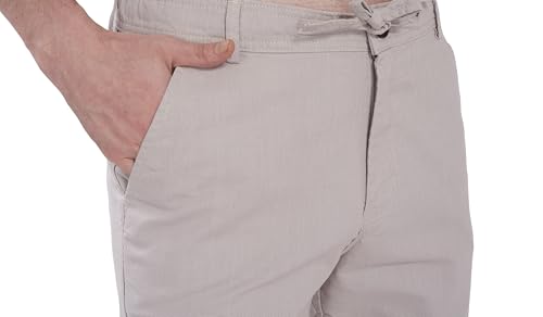 Image of DIVISIVE Men's Relaxed Fit Cotton Linen Blend Trousers