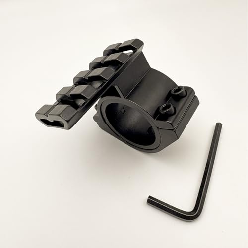 WYRERNSZ 2Pack Tubular Clamp Scope Mounts, 1 inch/25.4mm and 1.18 inch/30mm Scope Ring Adaptor, with Rail Ribbed, 4 Slots, Fit for Laser Sight Optics and Tactical Light Flashlight