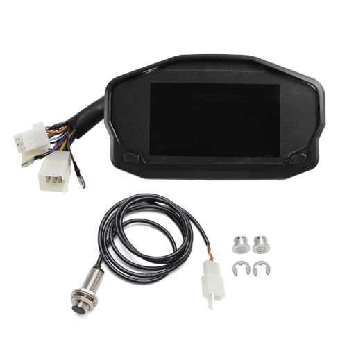 Compteur de vitesse numérique LCD étanche avec compte-tours RPM pour moto et scooter