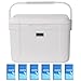 Xoeryoy Hard Cooler 5.3 Qt Small Cooler Insulated Box Portable Ice Chest with Handle ＆ Temp Display Leak-Proof Beach Keep 48-72 Hours Cooling for Picnic Camping Sports &