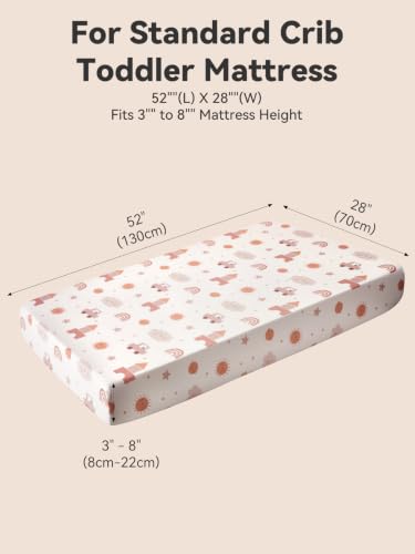 Image of TILLYOU Baby Crib Sheets for Boys Girls, Super Soft Toddler Bed Sheets, 2 Pack Sheets for Standard Crib Mattress 28x52in, Block car