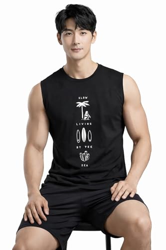 Image of JUGULAR Tank Tops Sleeveless T-Shirt for Men Gym Wear Vest Printed Stylish Round Neck Running for Sports Workout Fitness & Casual or Beach Wear