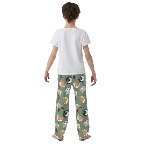 Cute Woodland Animal Heads Boys Pants for Kids Jogger Pants with Pockets S-XL3