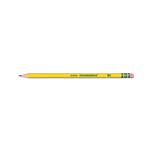 Ticonderoga Wood-Cased Pencils, Unsharpened, #2 HB Soft, Yellow, 96 Count