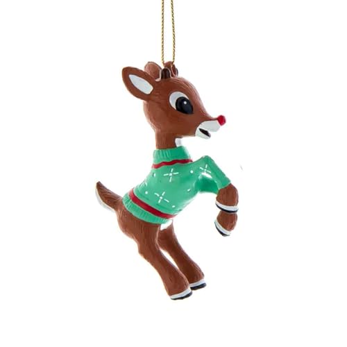 Rudolph The Red Nosed Reindeer Christmas Ornament - Rudolph Onrament - Ugly Sweater Holiday Christmas Tree Decoration