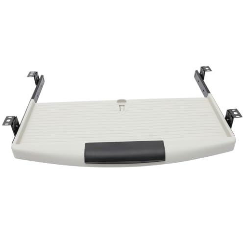 Toyvian デスク下引き出し式キーボードケース 耐久 製 人間工学設計 オフィス用収納ボックス 後付け対応 スペース節約 ラン ランダムカラー