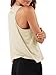 LASLULU Women Going Out Casual Tank Tops Spring Summer Workout Crop Tops 2024 Sleeveless Shirt Y2K Fashion Outfits(Beige Small)