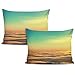 Set di 2 Copricuscini Incredibile Tramonto di Sole E Nuvole Copricuscini Arredo Casa Decorativi Federa Lavabile Cuscino Copricuscini per Divano Casa Camera da Letto 45X45Cm