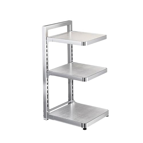 F Fityle Pot Pan Rack Pots and Pans Organizer Space Saving Reusable Kitchen Organizer Standing Pot Rack for Home Accessories Cabinet, 3 Tier