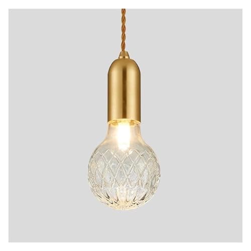 Lampe suspendue en verre réglable pour éclairer une chambre à coucher