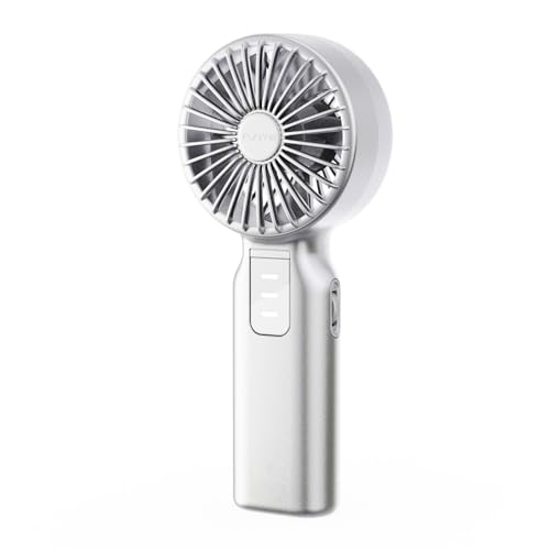 Funme Portable Handheld Fan, 100 Speed Scroll Wheel Control with Boost Mode, 42H Long Runtime, 6700mAh Rechargeable Travel Fan, LED Display, Quiet Personal Fan for Concerts Camping Office-Bl