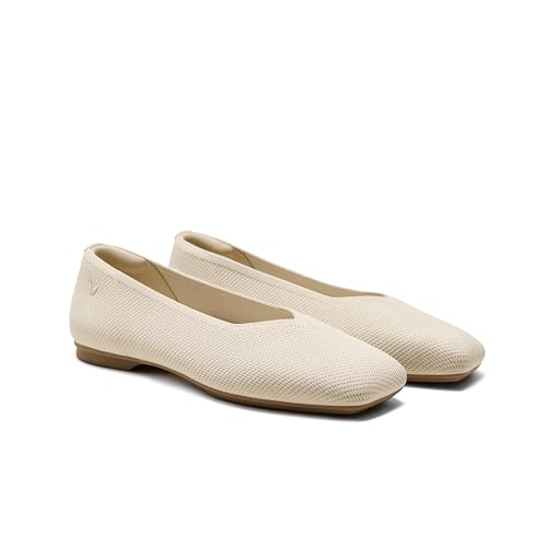 Image of VIVAIA Margot 3.0 Newly Upgraded Women's Ballet Flats Comfortable Square-Toe V-Cut Flats Casual Dress Washable Sustainable Shoes
