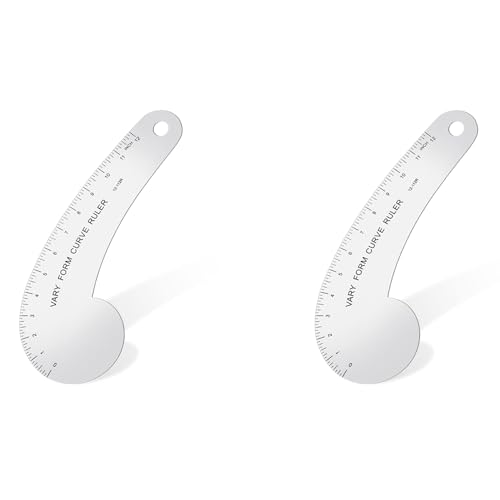 Règle de courbe de forme variable 12 pouces lot de 2 en métal pour couture
