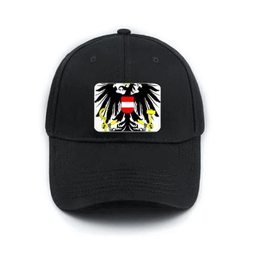 Casquette de baseball Autriche ajustable pour protection solaire noire