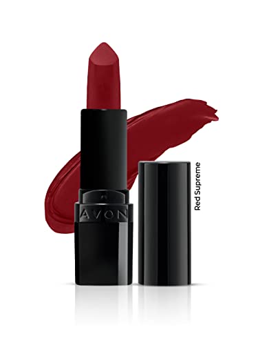 Image of Avon Ultra Perfectly Matte Lipstick - Red Supreme | Velvety Matte Finish | Suits to all skin tones - 4gm