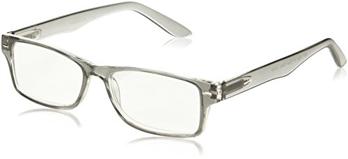 Peepers by PeeperSpecs Pep in Your Step Rectangular Reading Glasses, Gray, 51 mm + 3