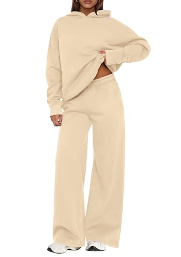 Image of PRETTYGARDEN Womens Sweatsuits 2 Piece Set 2026 Casual Winter Long Sleeve Hoodie Loose Wide Leg Sweatpants Fall Tracksuit