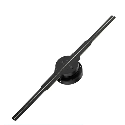 Ventilador holográfico 3D de 42 cm con Control Remoto Wi-Fi, Iconos Personalizados, Logotipo vídeo DIY, Luces LED neón, Pantalla giratoria, proyector