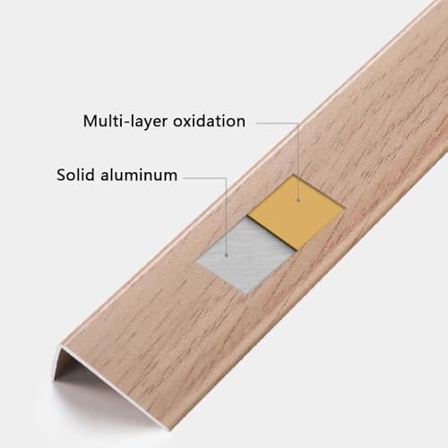 Protector de aluminio para escalones de 100 cm en madera teca roja 5