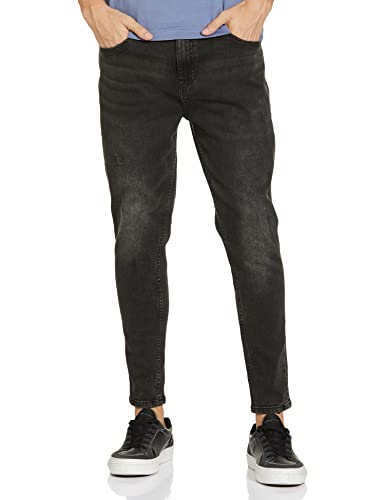 Image of Max Men's Ankle Length Washed Carrot Fit Jeans