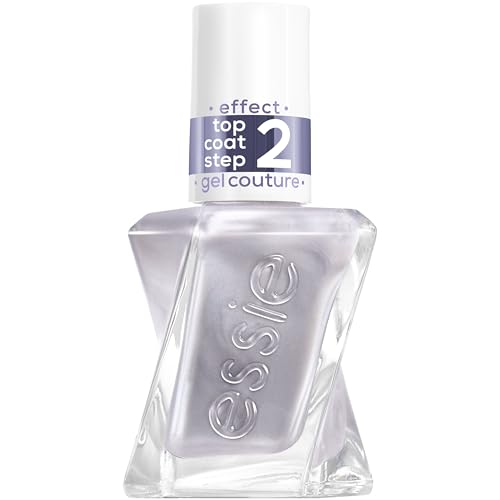 essie Gel Couture Gel-like Nail Polish Vegan Metallic Glaze Top Coat Nail Polish Glazed Chrome 0.46 fl oz