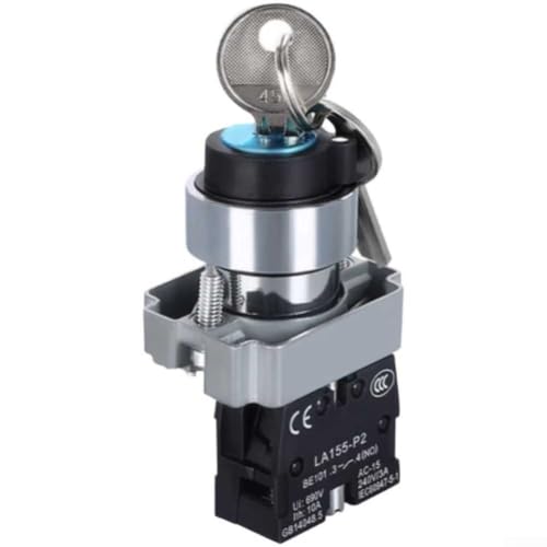 Image of 22mm Self-Locking Rotary Push Button Switch 10A 600V for CNC Machine