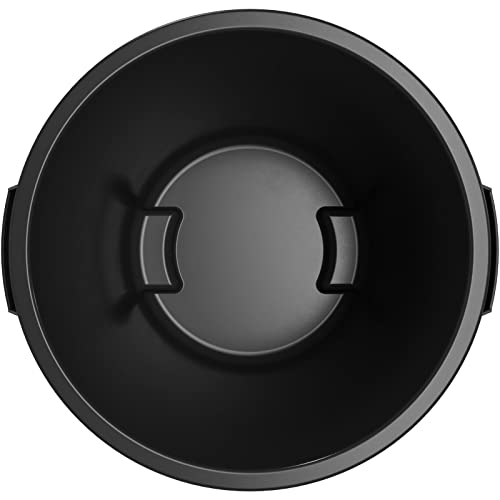 Image of SPARTA Bronco Waste Container Trash Container, Round Trash Bin for Disposal, 10 Gallons, Black, (Pack of 6)