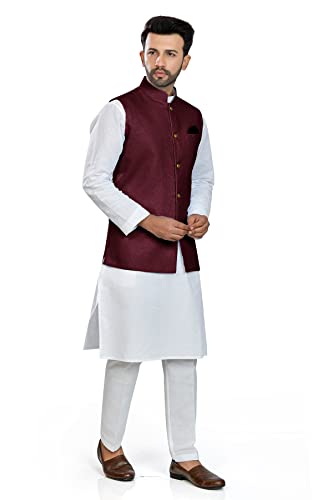 Image of BE ACTIVE Mens Nehru Jacket For Men|| Linen Waistcoat for Ocassion|| Mens Nehru Jacket