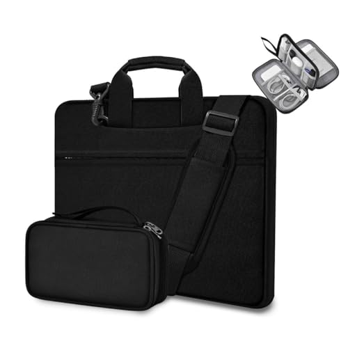 Image of Laptop Case 15.6 Inch Briefcase with Detachable Belt Bag,Compatible with MacBook Pro Model of 15-16 Inch and Most Popular 15.6 Inch Notebooks Chromebooks (B01K01)