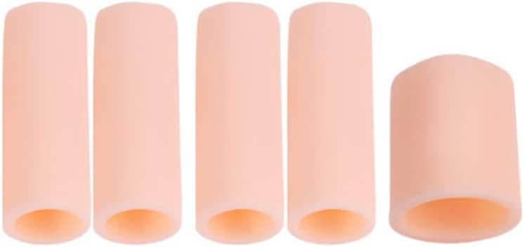 Gel Finger Cots, Finger Protector Support Material Finger Sleeves Great for Trigger Finger, Hand Eczema, Finger Cracking-Open skin tone