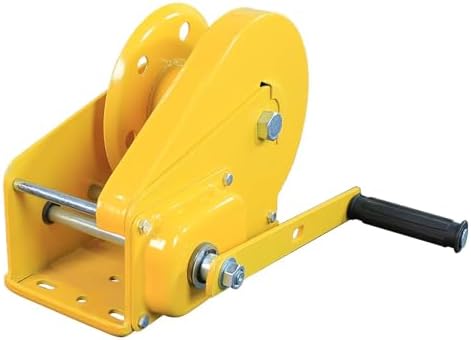 2600 lbs Portable Hand Winch, Two-Way Self-Locking Manual Ratchet Crank for ATV, UTV, Boat Trailer, Marine - No Wire Rope Needed, Easy Operation & High Capacity