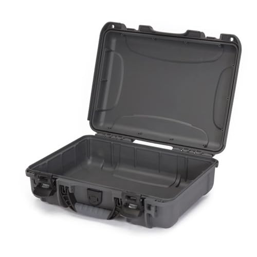 Image of NANUK 910 Empty Waterproof Hard Case - 14.3 inch x 11.1 inch x 4.7 inch, Protective Case for Gear - Impact-Resistant, Dustproof, Airline Carry-On Approved - Made in Canada, Graphite