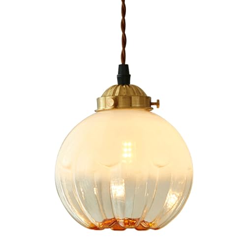 Suspension à tête unique E27 avec abat-jour en verre chic pour luminaires de plafond élégants