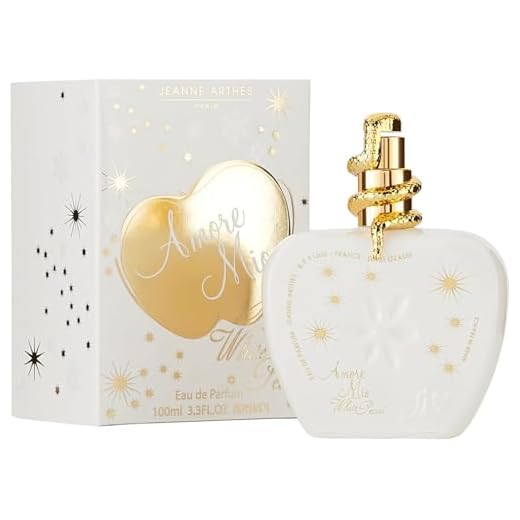 JEANNE ARTHES - Eau de Parfum Femme Amore Mio White Pearl - Oriental - Rose et Vanille - Fabriqué en France à Grasse - Cadeau Femme - Flacon Vaporisateur 100 ml