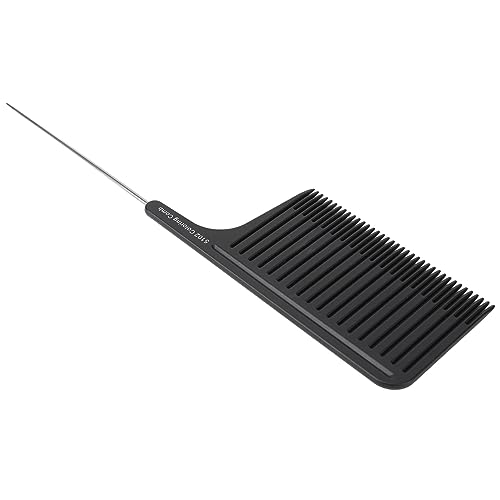 Peine profesional para mechas con punta de acero inoxidable negro miniatura 6