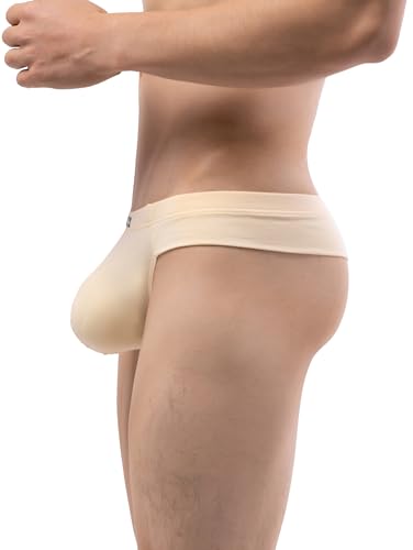 Men's Sexy Thong Pouch Underwear Low Rise Cheeky cotton Boxer Briefs3