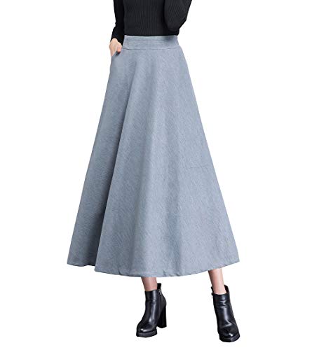 Jupe en Laine Vintage au Drapé Élégant et Finitions Haute Taille