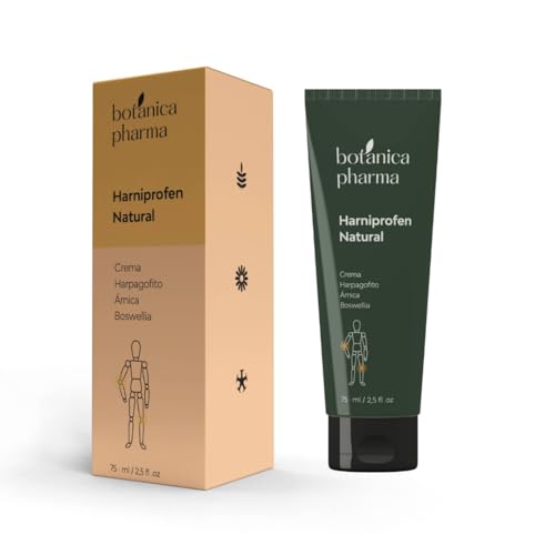 Botanicapharma Harniprofen Natural 75 ml. Harpagofito, Árnica y Boswelia. Crema de masaje diseñada para el bienestar articular y muscular.