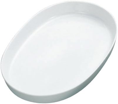 White Porcelain Oven Oval Baking Gratin Dish 15 3/4