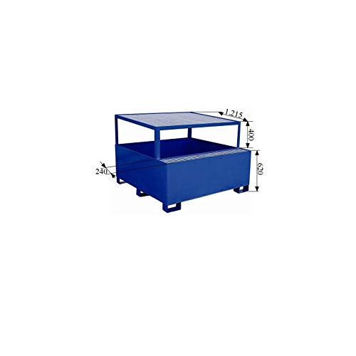Cubeta pintado con soporte 1000l 1460x1460x1080mm