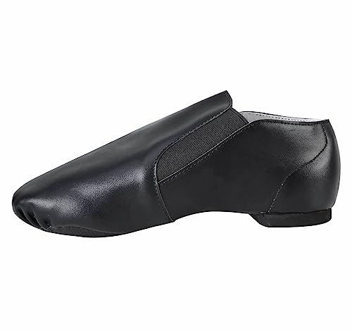 Dynadans Unisex PU Leather Upper Slip-on Jazz Shoe with Elastics for Women and Men's Dance Shoes UG2