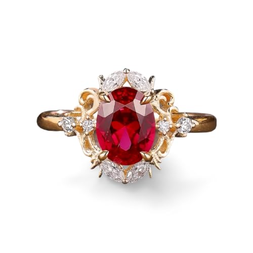 Bague anneau rouge et blanc en or pour mariage et fête