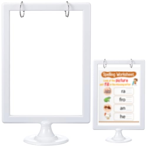 Geelin Mini Anchor Chart Holder 6 x 8 Inches Learning Card Stand Anchor Chart Storage Double Sided Card Display for Holding Alphabet Number Vocabulary Paper Organization Interactive Displays(1 Pcs)