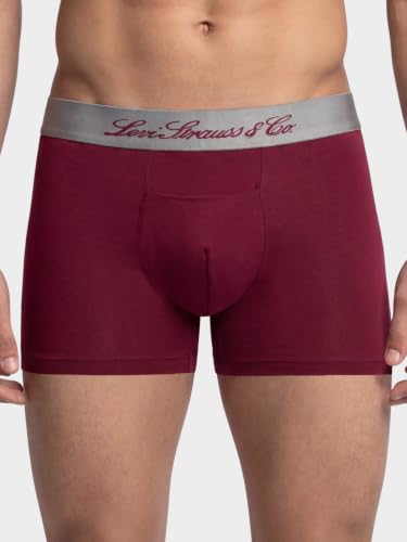 Image of Levi's Cotton Elite Trunk | Premium Men's Trunk Underwear | 4-Way Stretch | Outer Elastic Waistband | H-Pocket | Style 072 | Pack of 1