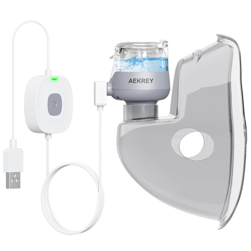 AEKREY Nebulizador Portátil Silencioso 35dB Compatible con USB-C sin Batería Nebulizador Bebés y Adultos con 2 Máscaras Manos Libres Autolimpieza Inhalador para Doméstico y Viaje AEKREY Nebulizador Portátil Silencioso 35dB Compatible con USB-C sin Batería Nebulizador Bebés y Adultos con 2 Máscaras Manos Libres Autolimpieza Inhalador para Doméstico y Viaje